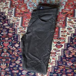 AG Farrah High-rise Skinny Sateen in Dark Charcoal